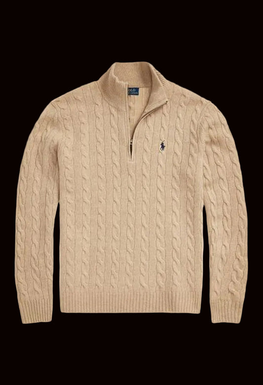 Ralph lauren cable knit quarter zip