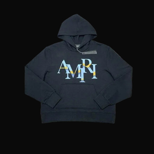 Amiri Logo Hoodie Chrome