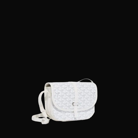 Goyard Belvedere White Messenger Bag