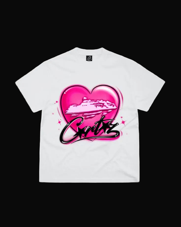 Corteiz Alcatraz Heart Shirt White