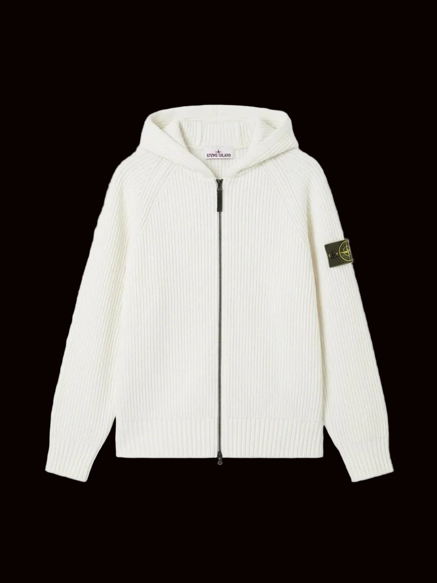 Stone Island White Zip Up