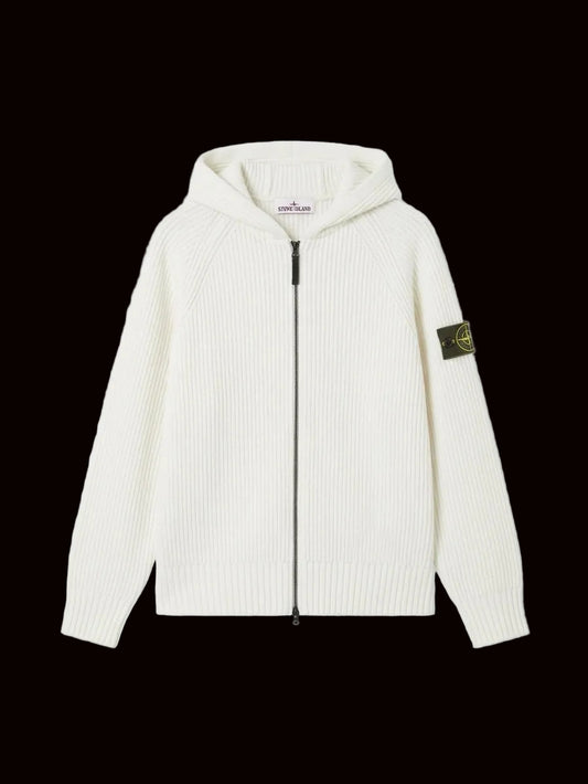 Stone Island White Zip Up