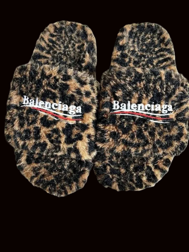 Balenciaga Slides Leopard Print