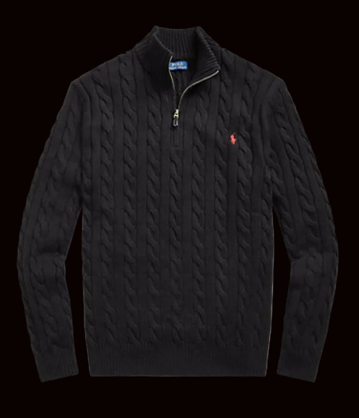 Ralph lauren cable knit quarter zip