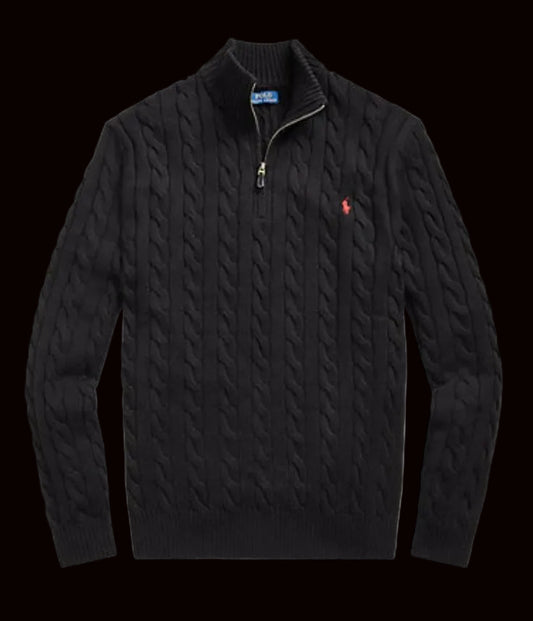 Ralph lauren cable knit quarter zip