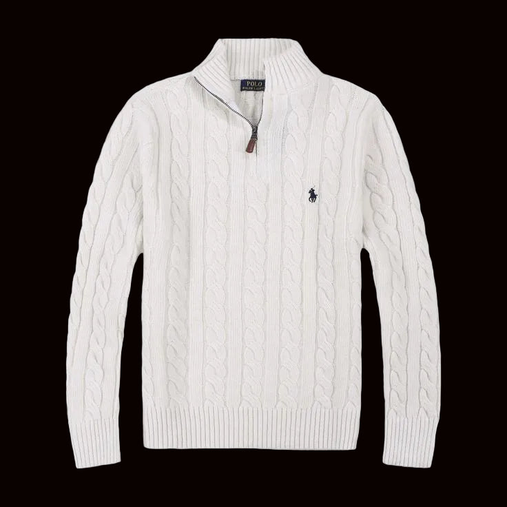 Ralph lauren cable knit quarter zip